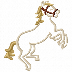 Horses Embroidery Design 7